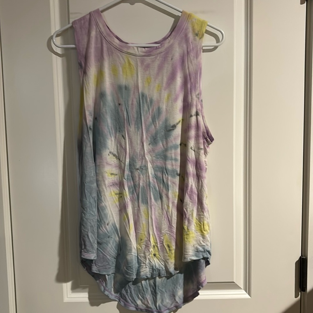 Grayson Threads tie dye athletic tank top